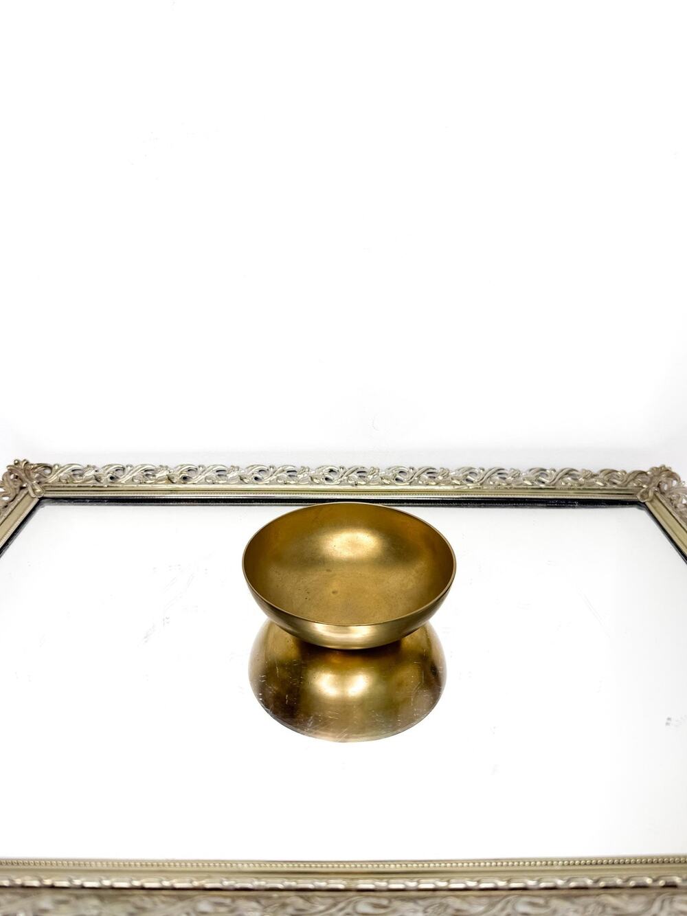 Vintage Brass Decorative Bowl for Floating Candles, Flowers, Potpourri, Catchall